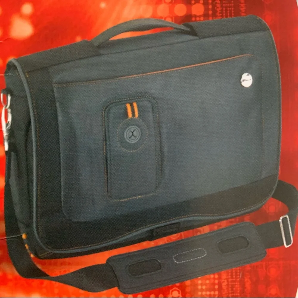 TARGUS Black Nylon Laptop Computer Messenger Briefcase Bag EUC